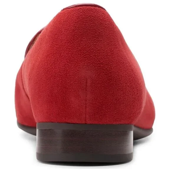 Clarks unstructured blush ease loafer in red suede size 7.5/38 - Picture 6 of 9